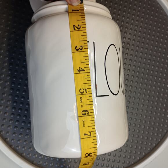 Rae Dunn Ceramic Flour Print Large Kitchen Canister Jar - Picture 3 of 8